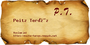 Peitz Teréz névjegykártya